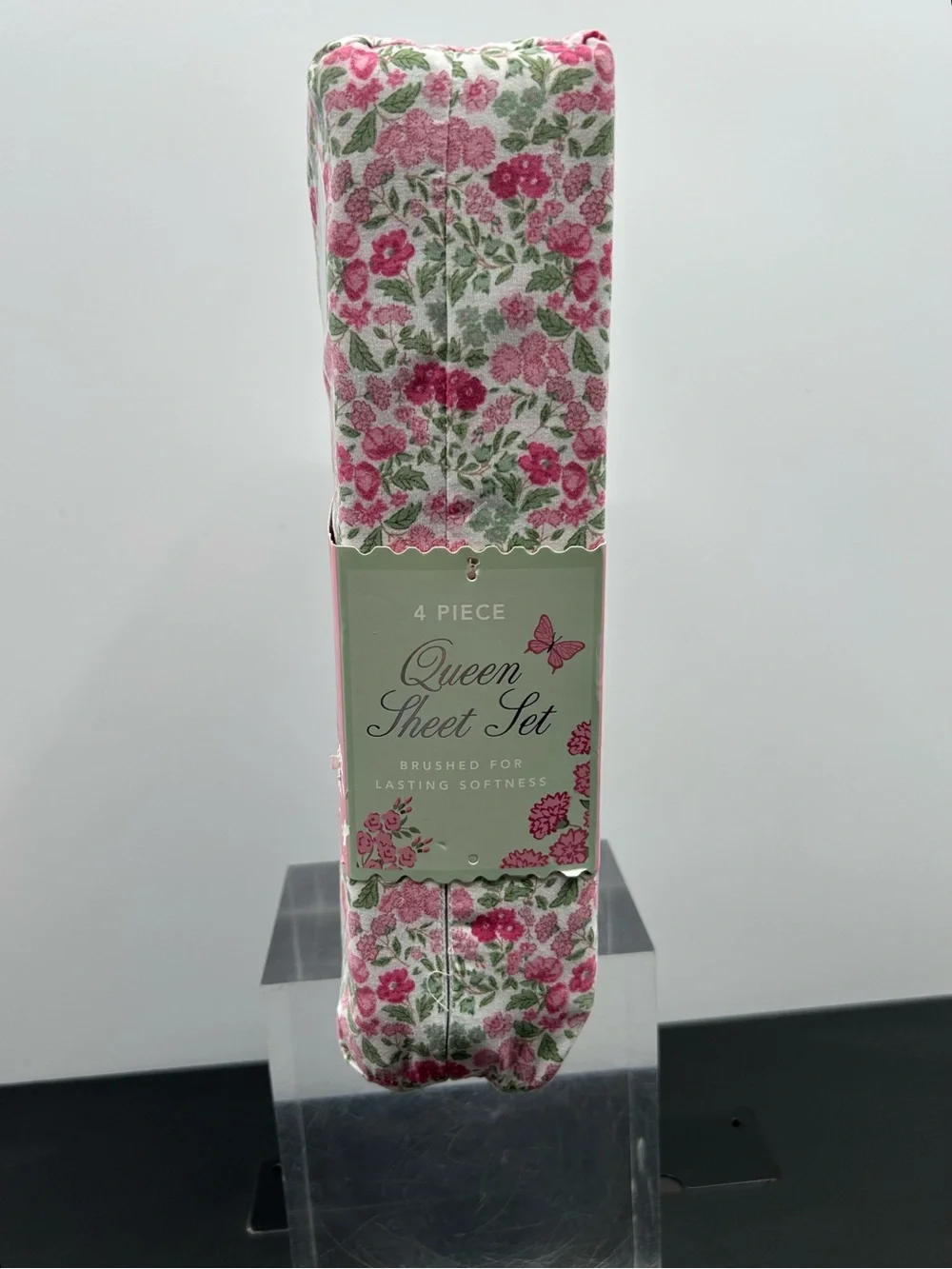 Envogue Pink Floral Queen Sheet 4 pieces Set